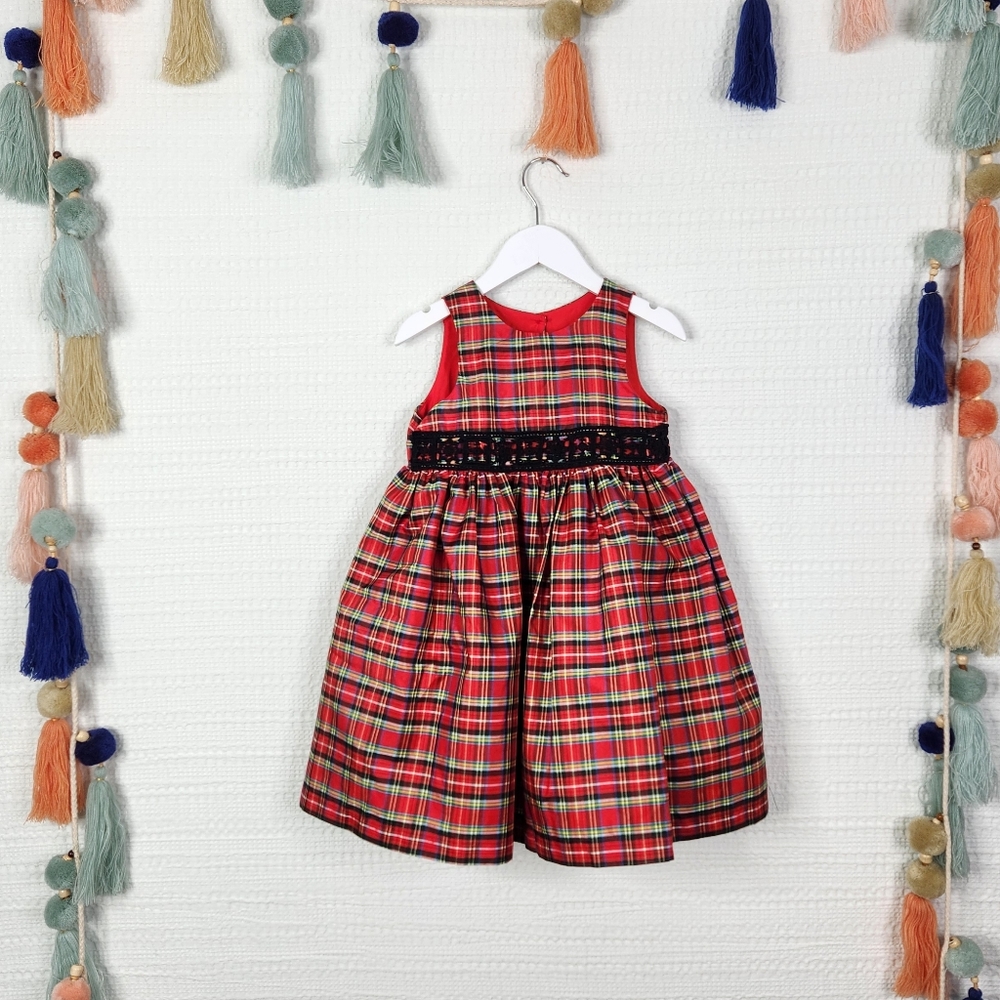 Pippa and Julia Christmas Plaid Party Dress